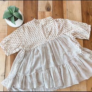 Roolee small feather skinny stripe blouse